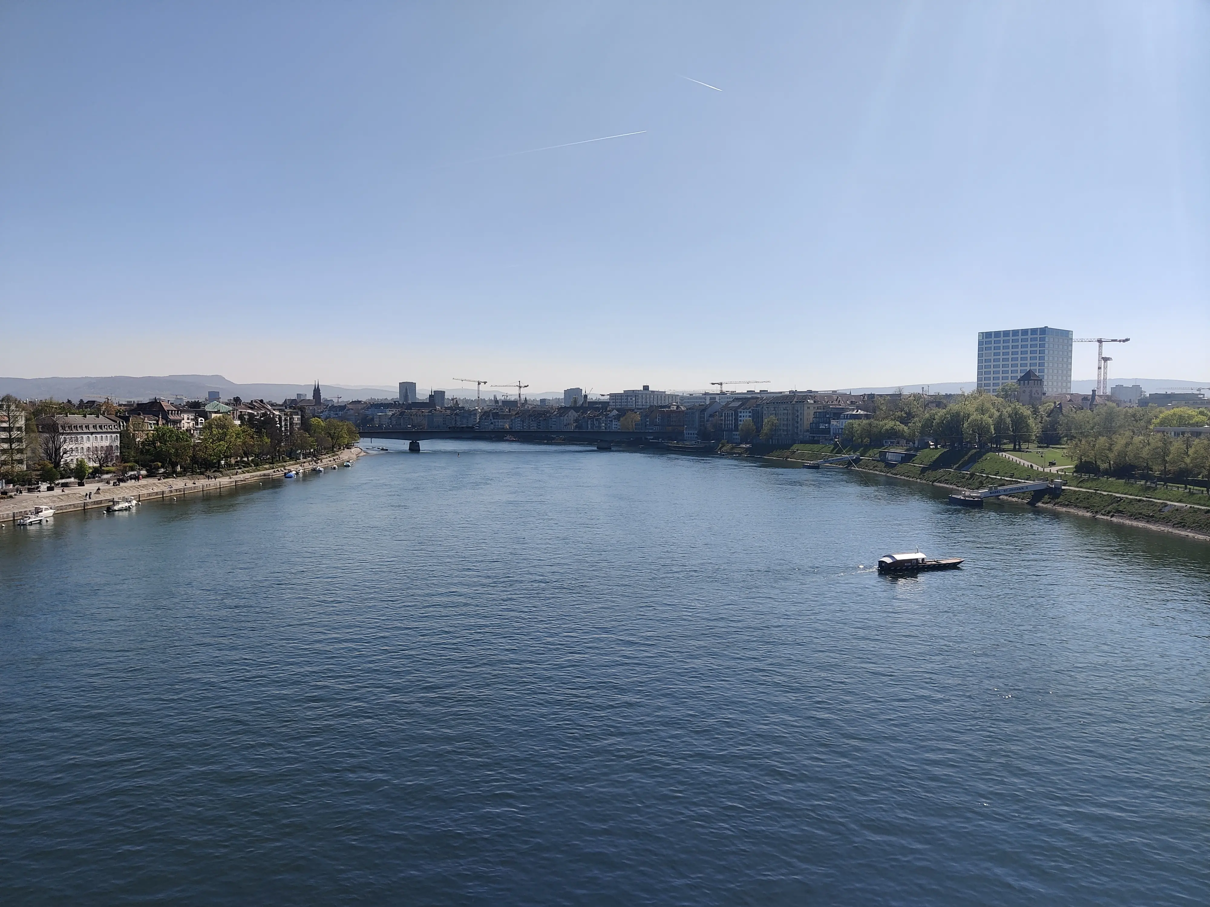 Rhine River and bridge in Basel, Switzerland — photo by Peter Gittens